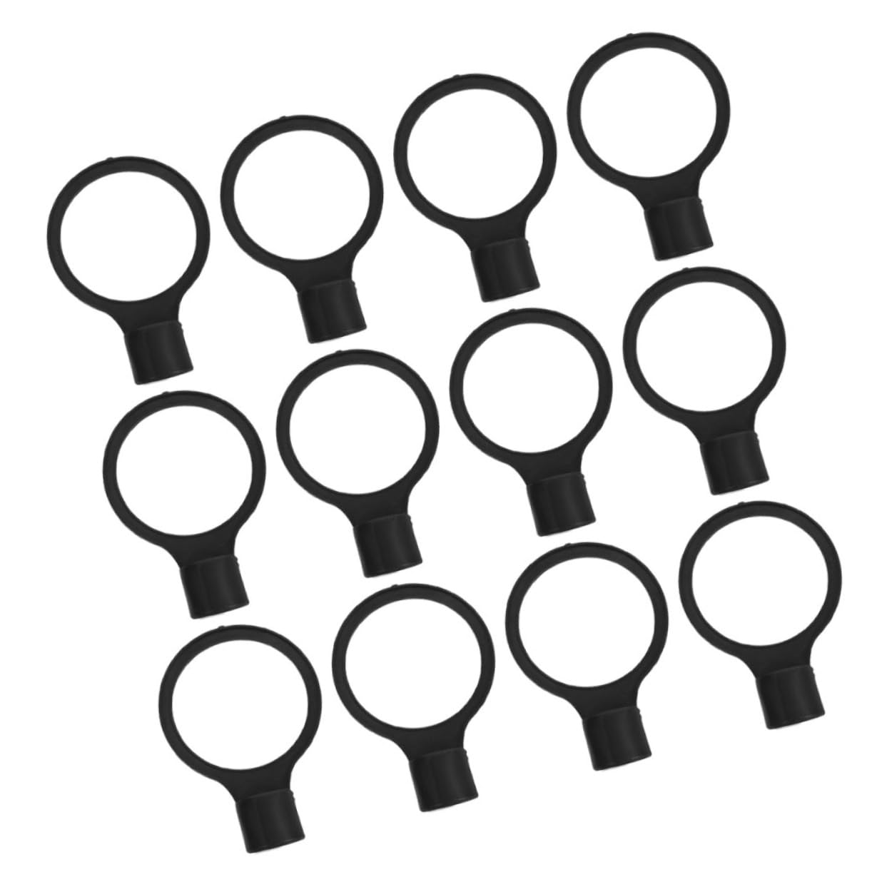 NAMOARLY 12pcs Safety Cone Connector Caution Cones Connector Barrier Chain Connector Link Barriers Cone Connector Cone Safety Barriers Cone Connector Road Parking Cone Connector Black