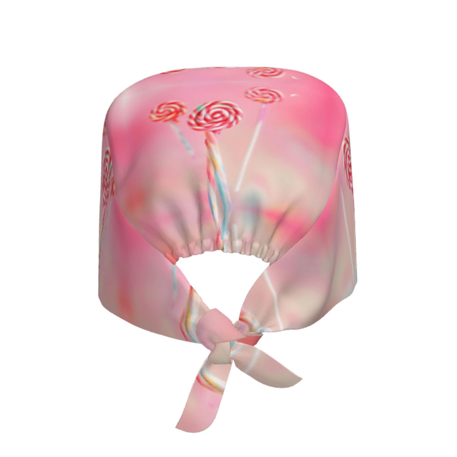 YYHHAOFA Breathable Work Hat Colorful Lollipop Printed for Chef, Nursing, Spa, Facial Care, Fitness Black
