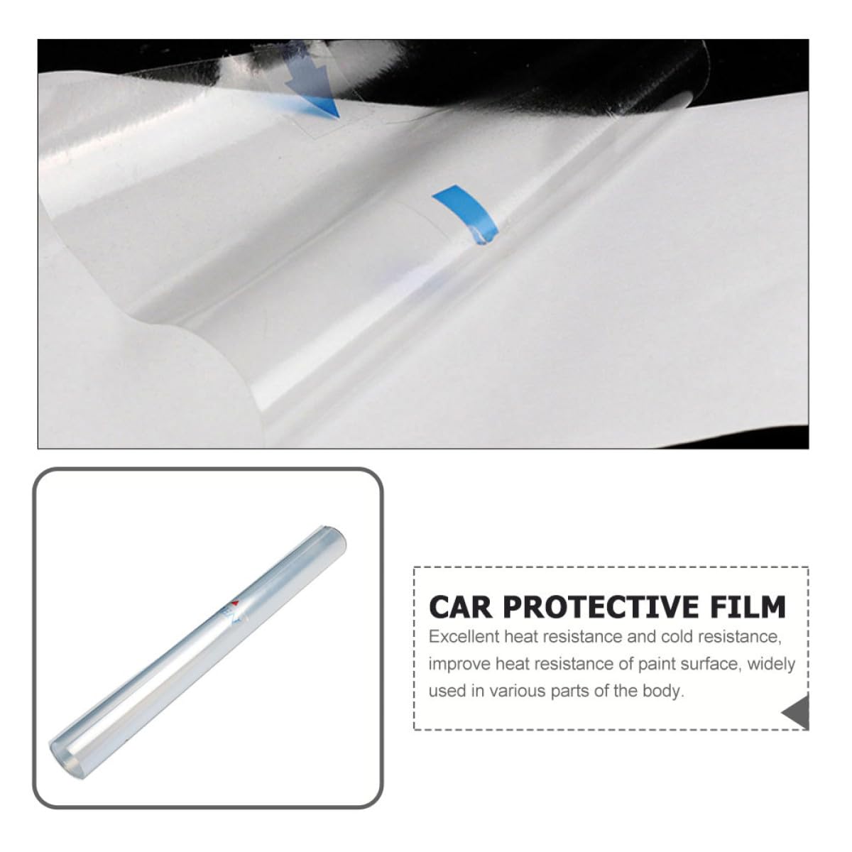 ibasenice Protettiva Trasparente Autoadesiva per Veicoli in PVC 50x300 Cm Anticollisione e AntiGraffio per Protezione Porte e Carrozzeria