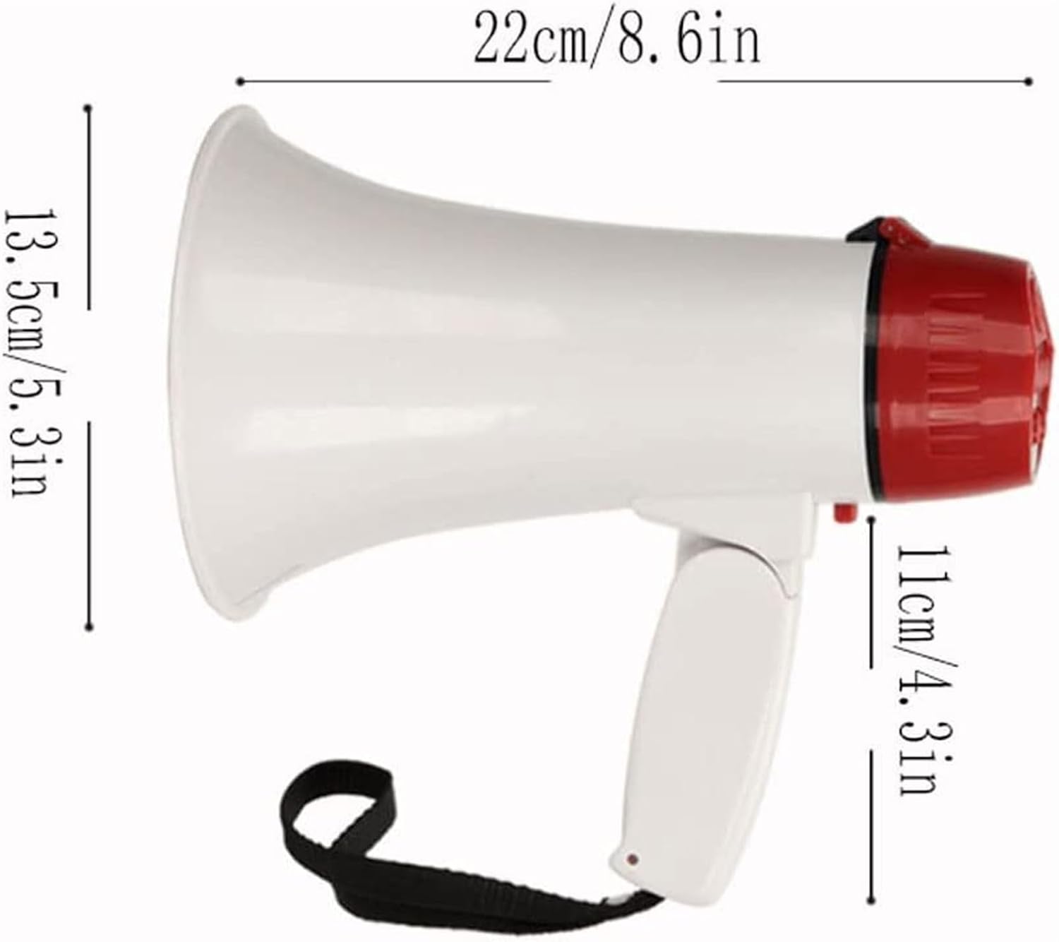 15W Portable Bullhorn with Siren & Control Panel - Loud Megaphone for Outdoors, Police, Cheerleading, Teachers, Sports Events & Emergency