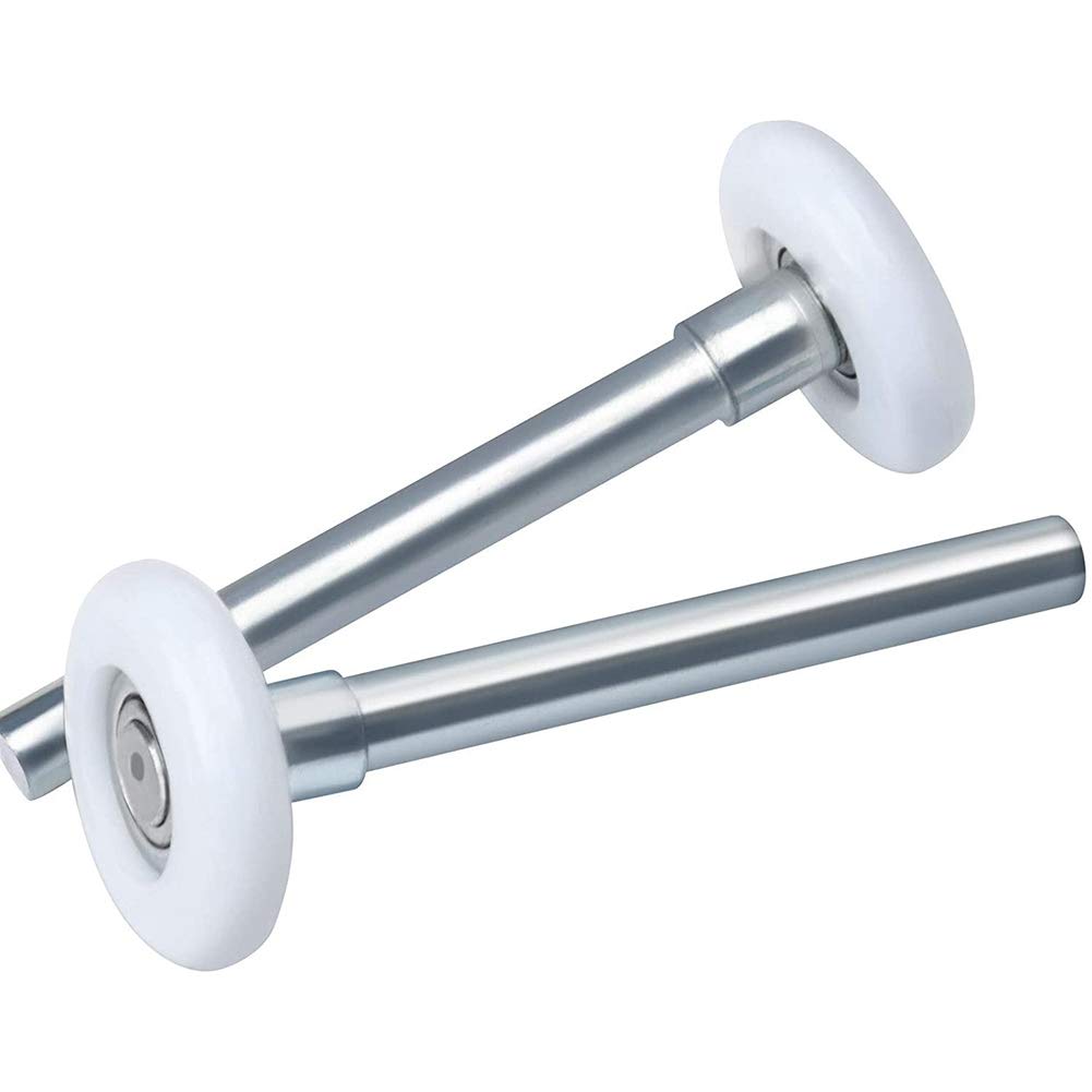12 Pcs Roulettes de Porte de Garage Ruspela, Rouleau de Porte de Garage en Nylon à Roulement 6200ZZ pour Portes de Garage Résidentielles et Commerciales