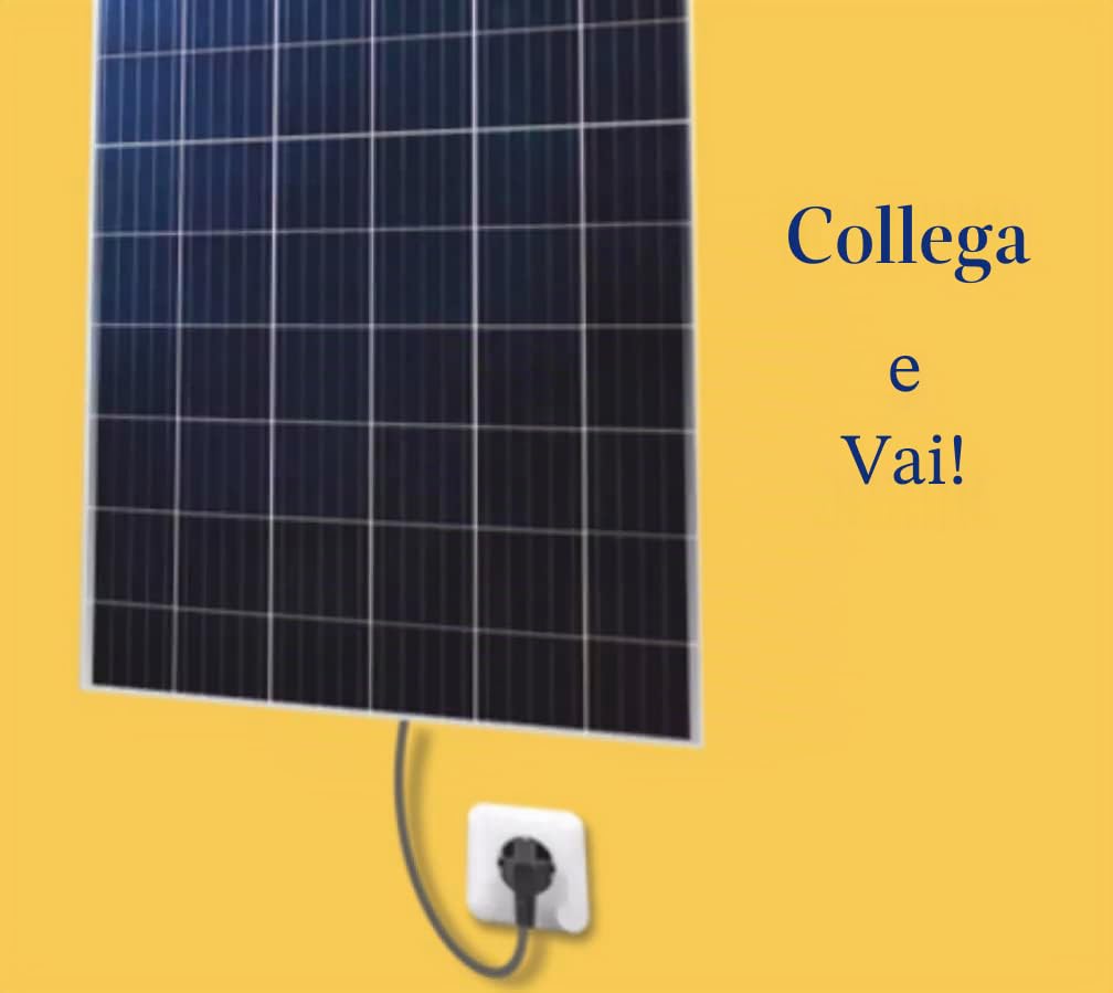 Kit pannello solare monocristallino Plug&Play 410 W + Micro Inverter Enphase + 3 m Cablaggio pronto per installarlo nel tuo terrazzo o balcone