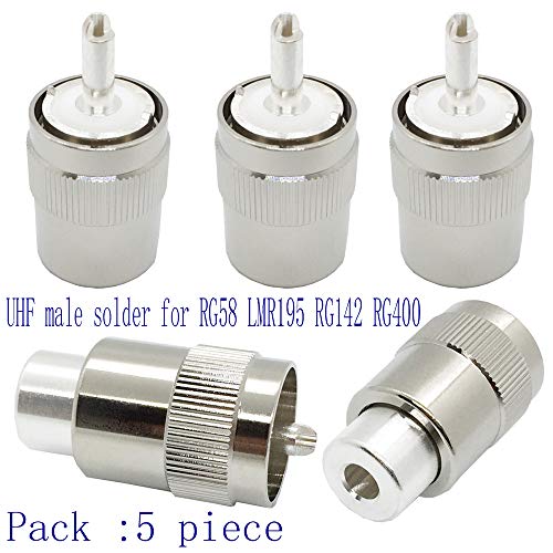 Conector UHF macho PL-259 para cable RG58 pack 5 miniatura 4