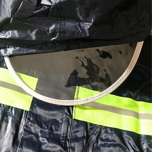 Capa de Chuva Impermeável Em Nylon com Calça Touca com Viseira e Refletores Ideal Para Motoqueiros (