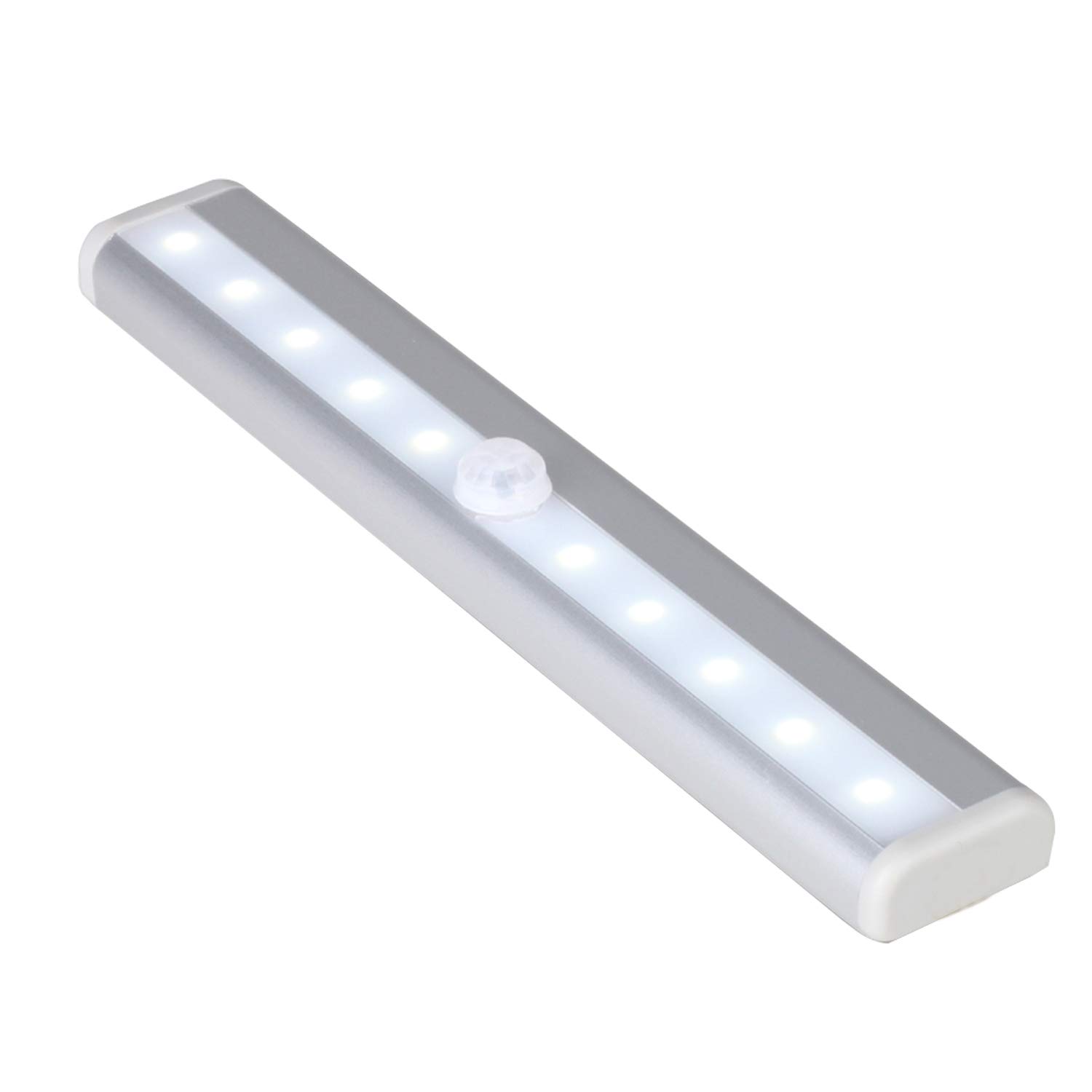 WedDecor Battery Operated Wireless PIR White LED Light 1pc – Stick-On Magnetic, Adhesive Tape, Strip Light Bar with Motion Sensor for Under Cabinets, Closets, Wardrobes, Stairways, Drawers & Garages