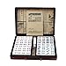 Riyyow 146 Professionelles chinesisches Mahjong-Spiel mit 2 Würfel- und Retro-Aufbewahrungsbox, Mini-tragbarem Mahjong-Indoor-Brettspiel, Haus Tragbares chinesisches Mahjong-Spiel (Color : White)