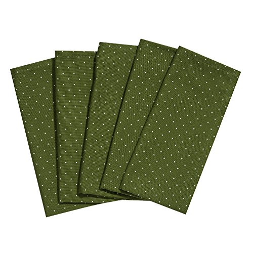 Pañuelos de papel de tela, lavables, reutilizables, ecológicos, de algodón, 5 pañuelos, fabricados en Alemania verde Wiesenglück Talla:28 x 28 cm