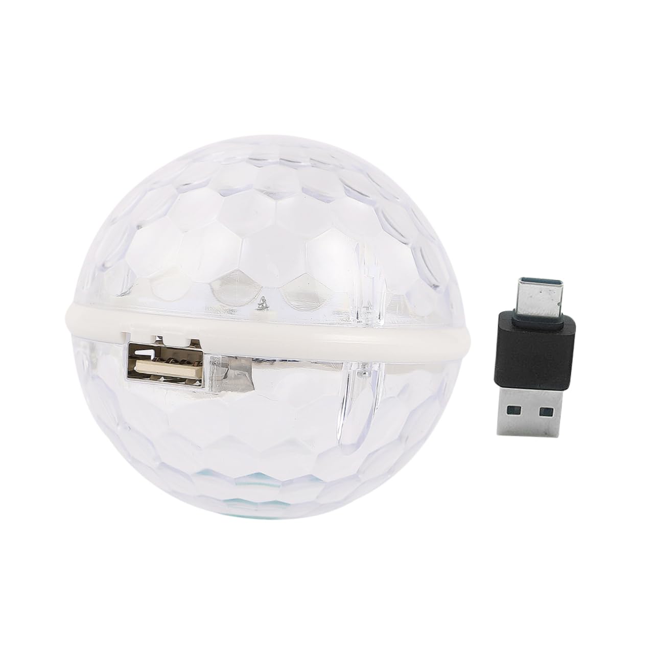 Lurrose 1Pc USB LED Stage Light Disco Ball Lamp with Voice Control Portable Lamp for Parties Karaoke Weddings and Home Decor RGB Lighting Effects Easy to Use