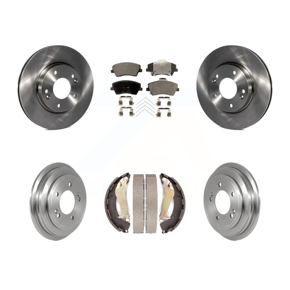 Transit Auto - Front Rear Disc Brake Rotors Semi-Metallic Pads And Drum Kit For Hyundai Elantra K8F-103551