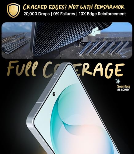 Image of Lensarmor Compatible with Galaxy S26 / S26 Plus Privacy Screen Protector (1 Pack) - Premium 0.18mm Borderless Tempered Glass, Military-Grade Protection, Ultrasonic Fingerprint Compatible