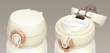 Thermos Flask Vacuum Insulated Carrying Mug One-Touch Open Type 16.9 fl. oz. 0.5 L Pearl White JNL-502 PRW