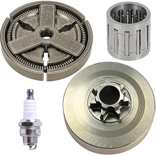 ZAMDOE Kit de piñón de embrague con rodamiento de agujas para Chinese 4500, 5200, 5800, 45 CC, 52 CC y 58 CC de gasolina de motosierras