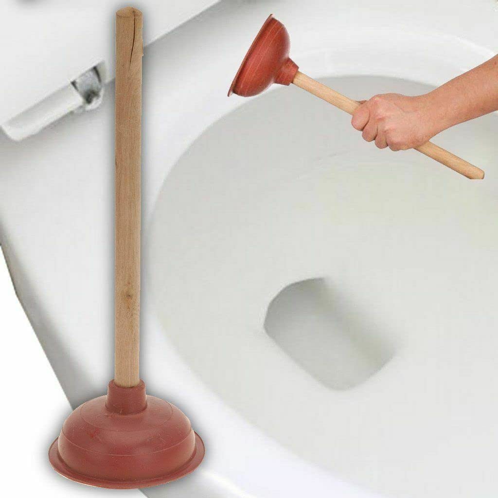 T&B Déboucheur WC avec poignée de 430 mm et tasse de 150 mm Rouge