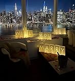 WYMM Luminary Paper Bags Wedding Proposal Decorations “Will You Marry me?” Light up Letters Sign...