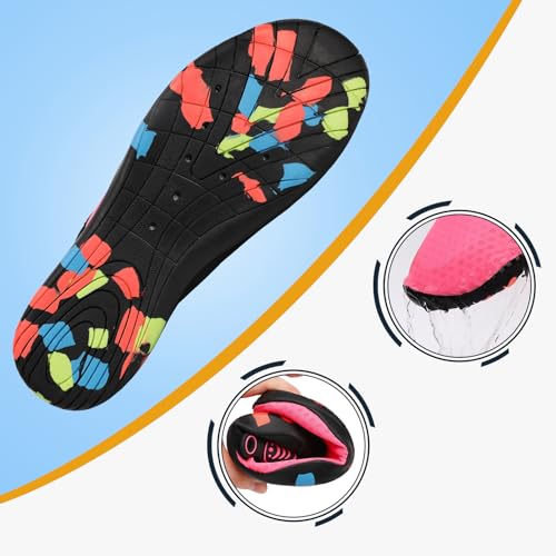 Image of TEOKJ Water Shoes Quick Dry Barefoot Yoga Water Aqua Sport Pool Beach Swim Surf Driving for Women Men