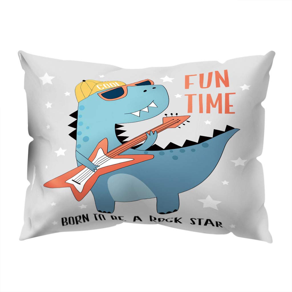 Salalook Pillow Cases 2 Pack - Pillow Covers Soft Throw Pillow Toddler Kids Cushion Covers Decorative Cute Dinosaur Printed Cushion Cover Pillowcases Cotton Pillow Cover Pillowslip Case 50x30CM