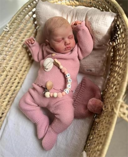 Anano Real Baby Mädchen Reborn Babypuppen Silikon Ganzkörper 20 Zoll Lebensechte Neugeborene Babypuppe Gewichtete Realistische Silikon Babypuppen Anatomisch Korrekte Baby Kleinkind Puppe – Bild 8
