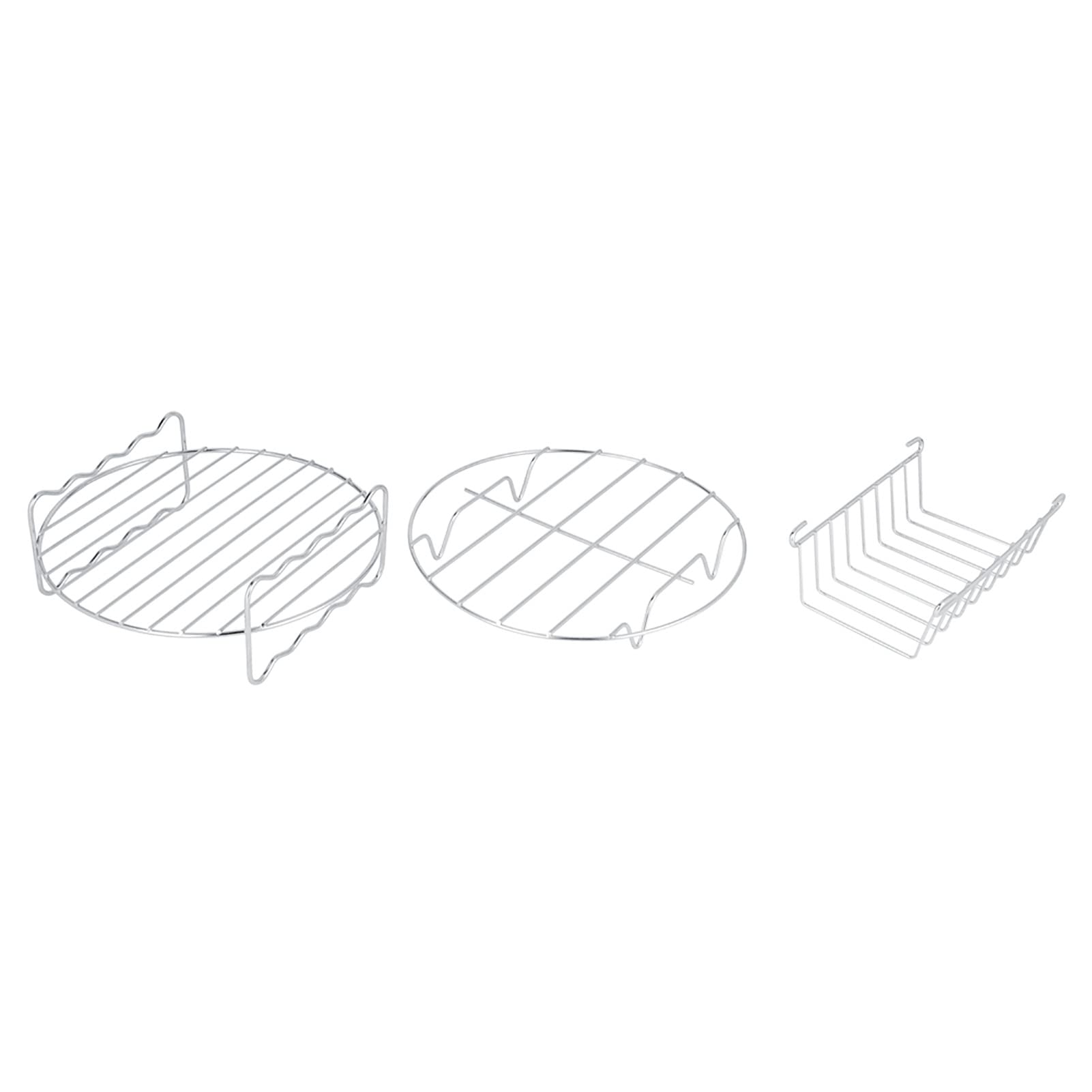 Fdit Kit di Accessori per Friggitrice Ad Aria, Parti di Sostituzione della Friggitrice per la Set in Acciaio Inossidabile di 8 per Friggitrice Ad Aria più Grande con Botti da