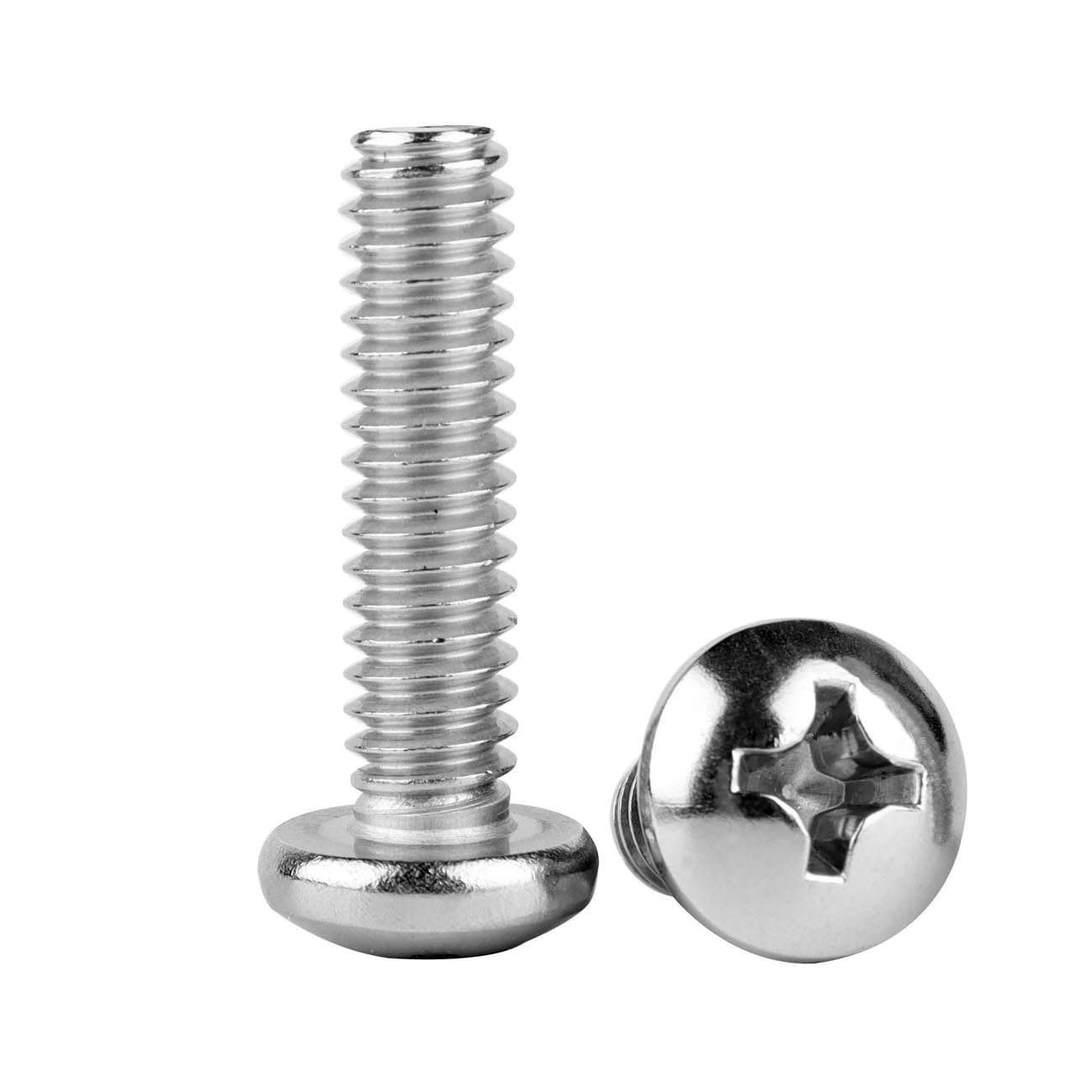 SZJIUZYD #8-32 x 5/8" Phillips Pan Head Machine Screws, 304 Stainless Steel 18-8, UNC Coarse Full Thread, 50 PCS