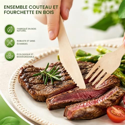 300 Piece Wooden Cutlery Set - image 5