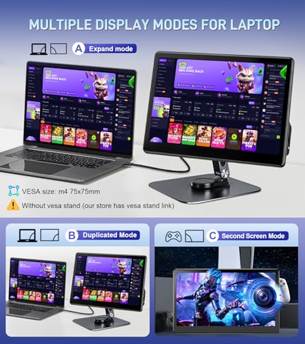 Image of 13.3 inch inch Portable FHD 1080P Touch Screen Monitor with HDMI VGA Port, Touchscreen Display Support VESA Mount, Small IPS Home Industrial Monitor for PC Laptop