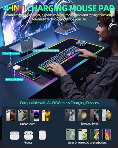 Wireless Charging Mouse Pad