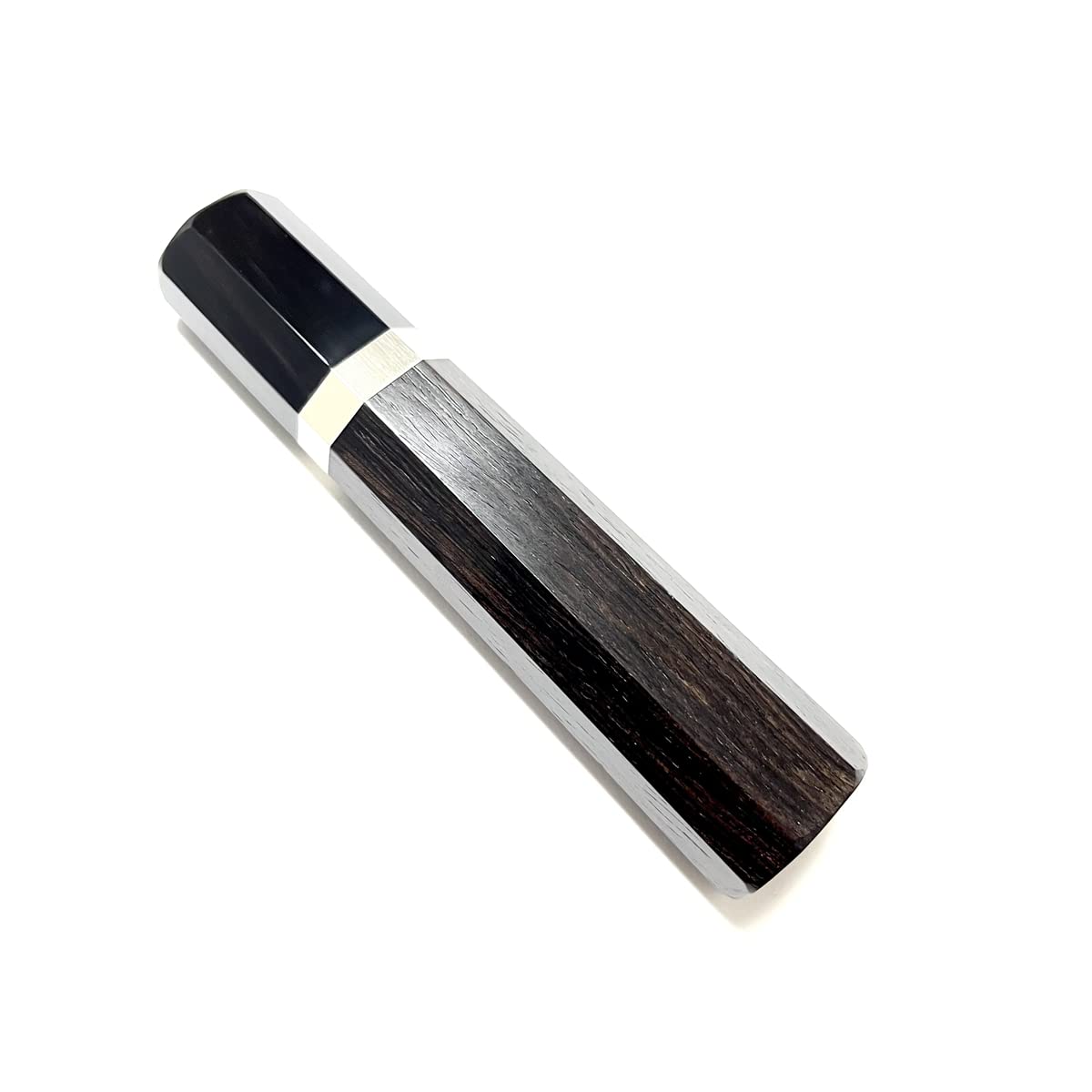 10本セット 銀巻 黒水牛角 出刃6寸 手作り 包丁柄 出刃180 黒檀八角柄
