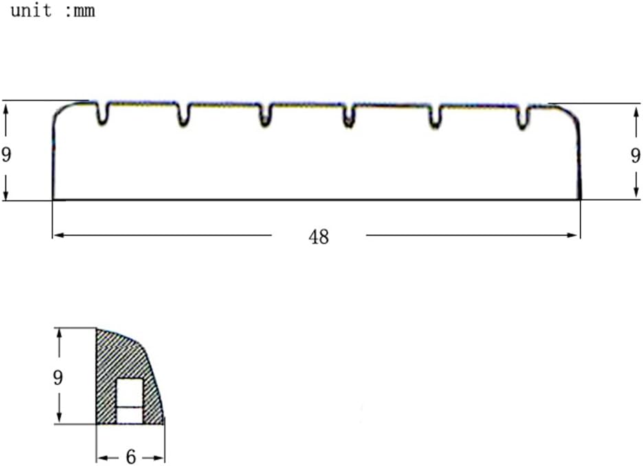 Baoblaze 2Pcs Classical Guitar Bone Nuts 48mm for Classical Guitar Parts Replacement : Musical Instruments