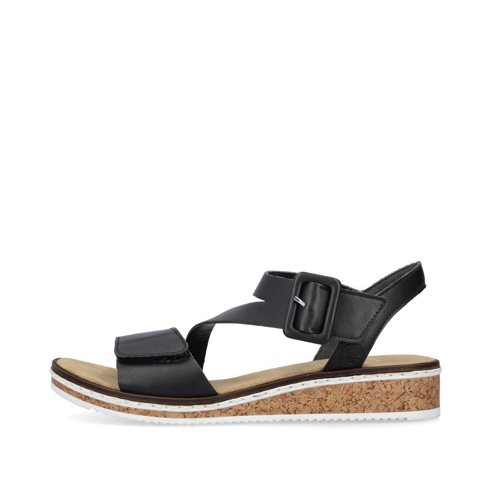 Rieker Damen Keilsandalen V3660, Frauen Sandalen