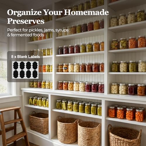 ComSaf Regular Mouth Mason Jars 16 oz with Lids, 6 Pack Canning Jars by ComSaf - Used condition - Image 6