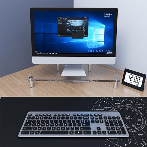 Support d'écran d'angle en acrylique pour soulager les cervicales et ranger le bureau - 2