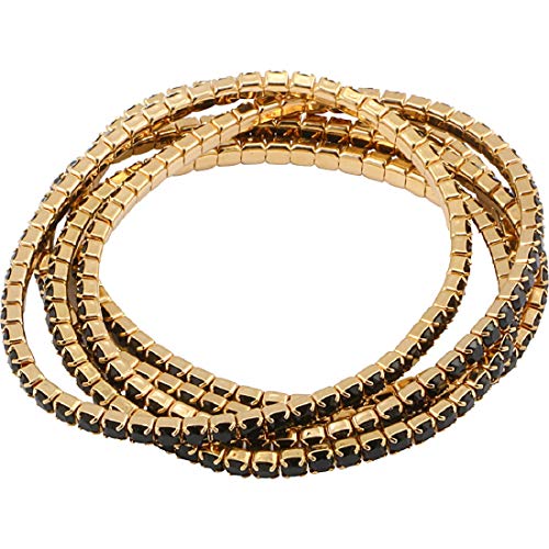 SWAROVSKI Jet-Crystal-Rose-Gold-Lightning-Stretch-Bracelet 5107161