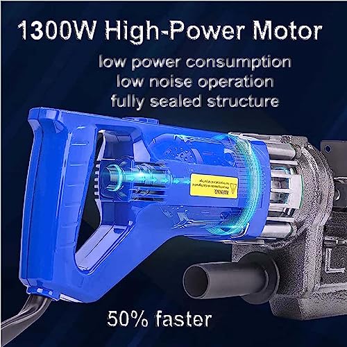 1300W Elektryczny hydrauliczny dziurkacz, 1800W Power Option, szybka 2-3-sekundowa praca, zawiera 5 form do obróbki metali z aluminium stalowego, przenośne narzędzie do wykrawania przemysłowego