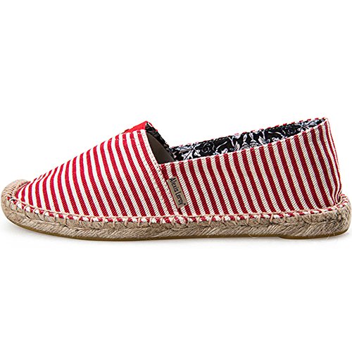 Image of Alexis Leroy Women's Summer Stripe Canvas Flat Espadrilles