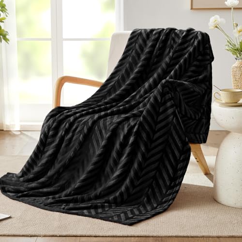 Whale Flotilla Manta Para Sofá Con Estampado De Chevron, Muy Suave Y Acogedora, 130 X 150 Cm, Color Negro Whale Flotilla Manta Para Sofá Con Estampado De Chevron, Muy Suave Y Acogedora, 130 X 150 Cm, Color Negro