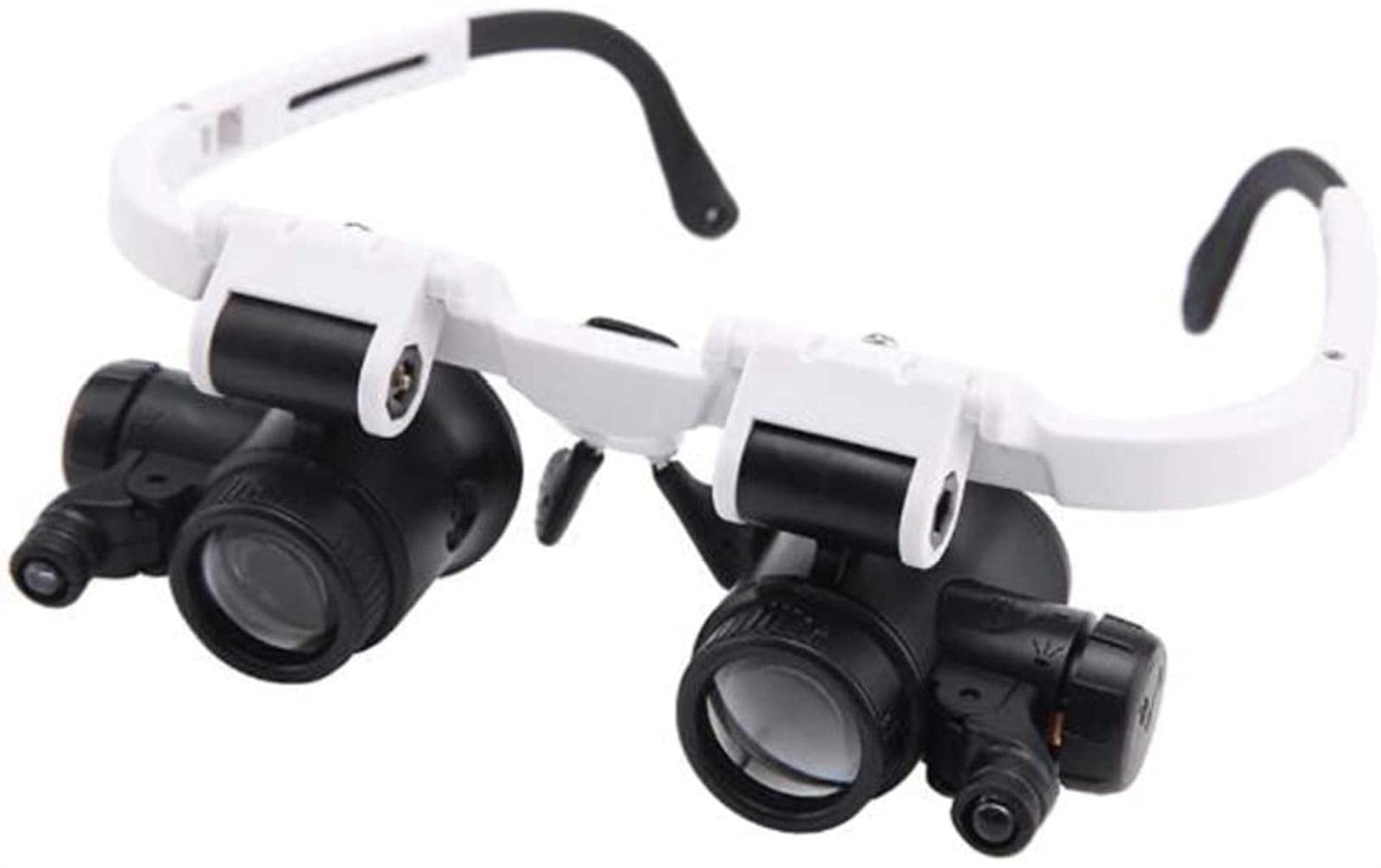 asdchZen Magnifying Glass,Lighted Headset Magnifying Glasses,8X,23X With 2Led Lights Head-Free Magnifier Loupe For Electronics Eyelash Crafts Circuit Watch Repair A/A Stabilize