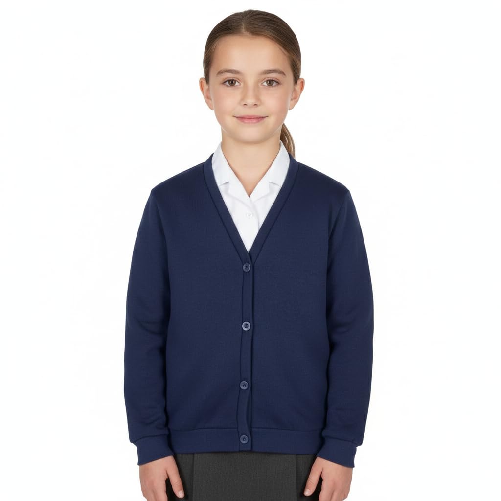 A2Z 4 Kids Girls Club Scouts School Uniform - UF Cardigan Navy 13