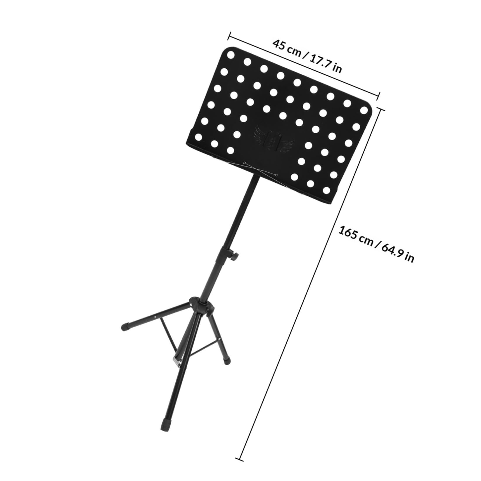 1stück Höhenverstellbarer Notenständer Zusammenklappbar Multifunktional Für Orchester Und Proben Schwarz Stabil Und Windfest