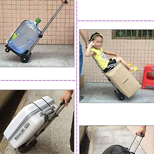 Opvouwbare Trolley/Opvouwbare Bagagewagen 4-Wielige Wagen 55 Kg Dragend, Zwaar Aluminium Frame Is Licht En Duurzaam, Geschikt Voor Reizen, Mobiel En Kantoorgebruik - Image 6