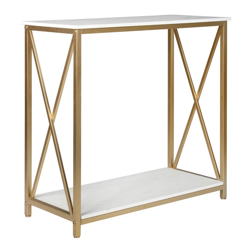 Guangshuohui Entryway Table 2-Tier Entry Way Console Entrance Table Narrow Sofa Table with Shelves Ideal for Hallway Entryway