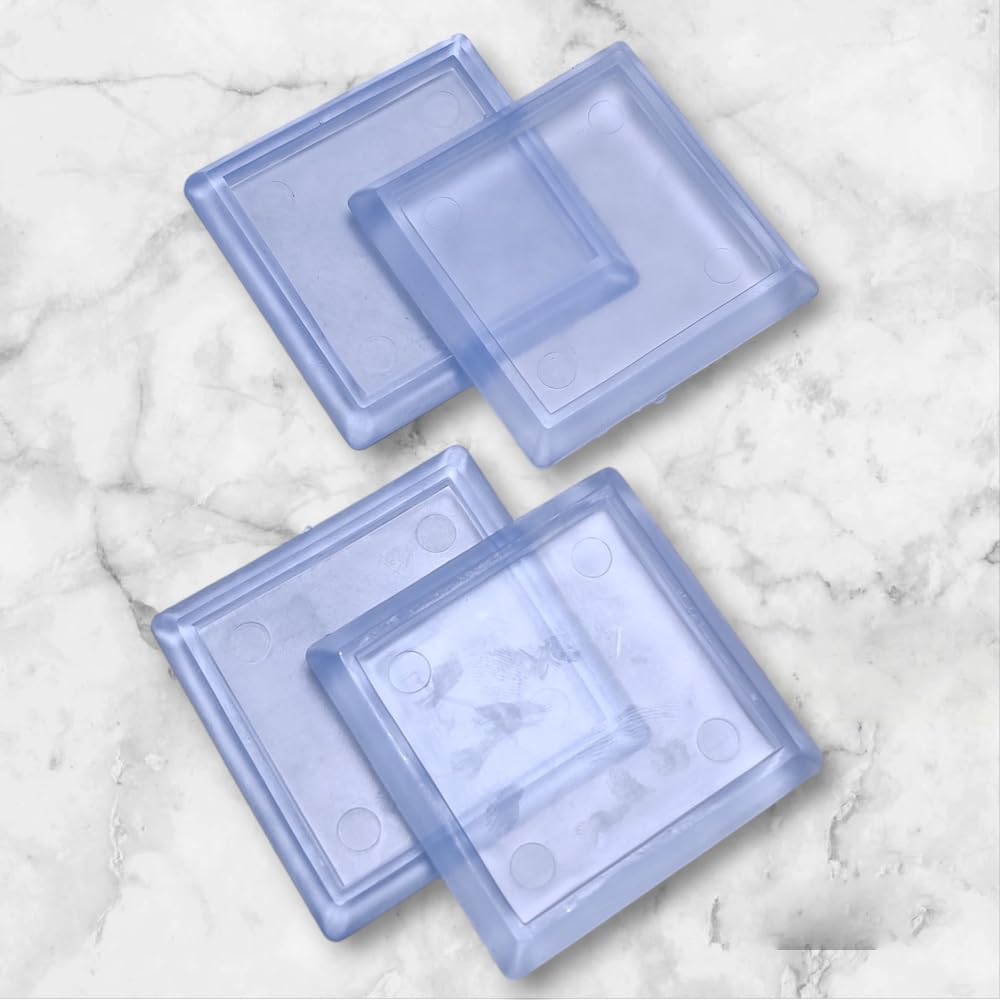 A2K Zone Square Anti-Slip Scratch Floor Protection Furniture Pads with Sticker for Table Chair, Leg Sofa Home Use, Transparent Colour 4 Pcs (B0D2CKN7JN) Amazon Price History, Amazon Price Tracker