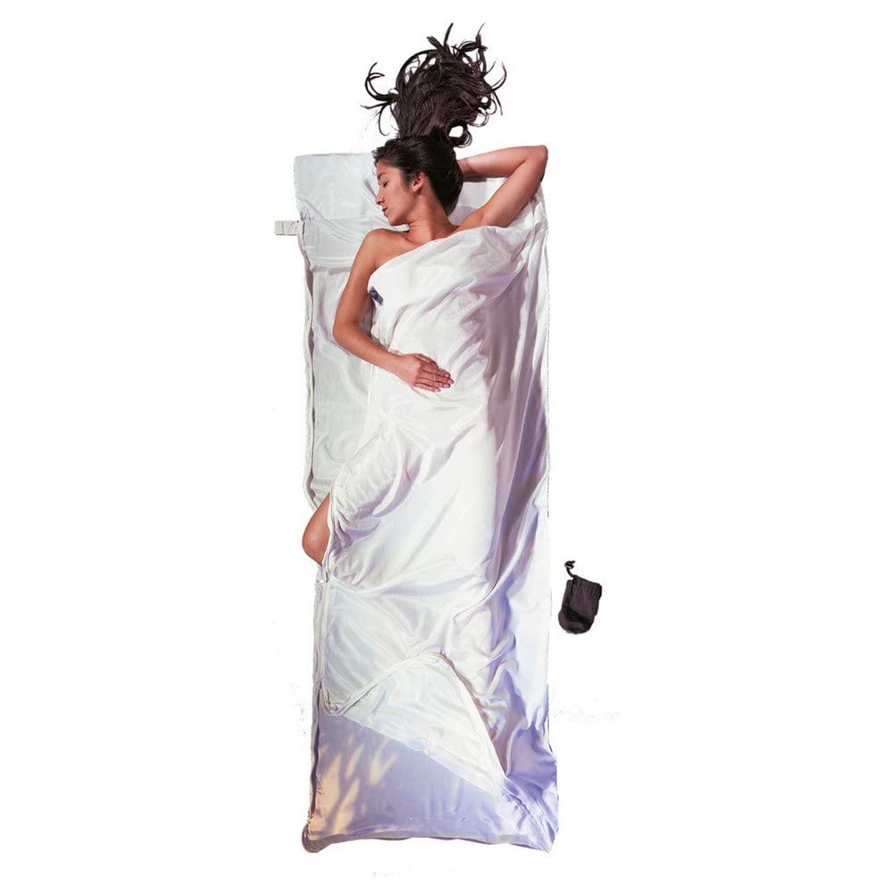 Cocoon TravelSheet-Coupler Coton soie, blanc