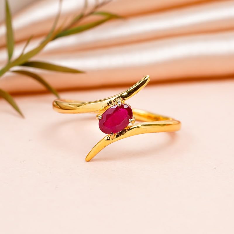 Bague en argent 925 avec rubis ovale véritable, ne ternit pas - 3