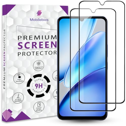 Image of Premium Tempered Glass Screen Protector Guard For Vivo T5 Lite 5G (6.74 Inch, Pack of 2) | Edge to Edge Coverage With Easy to installation kit