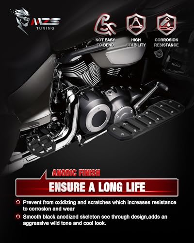 Image of MZS Motorcycle Wide Passenger Rider Floorboards Set for HD Touring Softail
