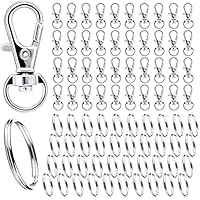 Lot De 20 Fermoirs Mousquetons En Métal, Mousqueton Pivotant