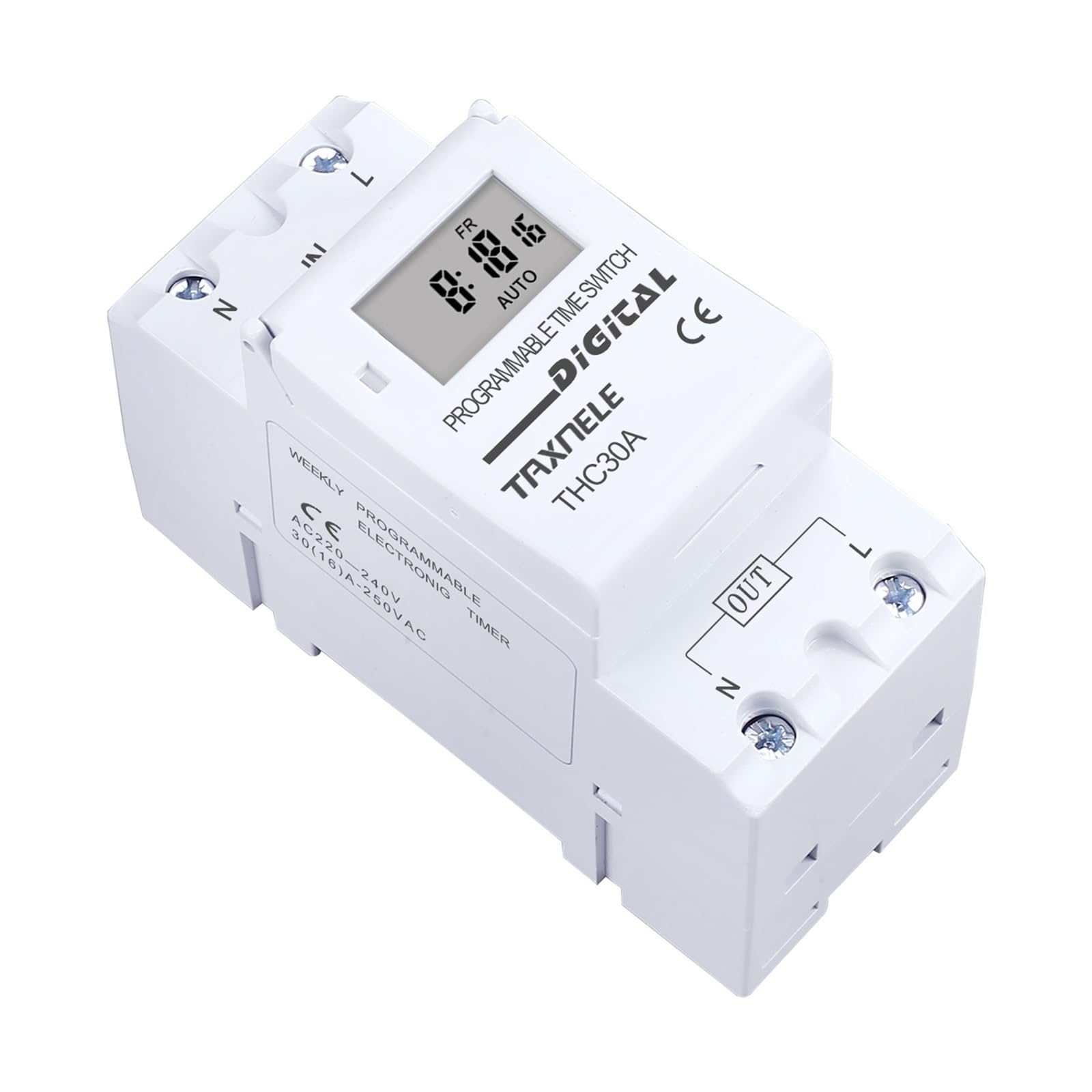Typ Szyna DIN 2-żyłowy Tygodniowy 7-dniowy programowalny cyfrowy WYŁĄCZNIK CZASOWY Przekaźnik Sterowanie czasowe AC 220 V 230 12 24 48 16 A 30 A(220V)