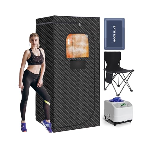 Veloqore Sauna Box for Relaxation,Portable Steam Sauna for Body Relaxation,Portable Personal SPA Steam Tent with 3L /1500W Steamer, 9 Levels Temp Control,Indoor,Outdoor