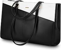 Vista 11 de LOVEVOOK Bolsa para laptop de 15.6 pulgadas para mujer, bolsa de mano impermeable de cuero, maletín para computadora para mujeres de negocios, bolsa
