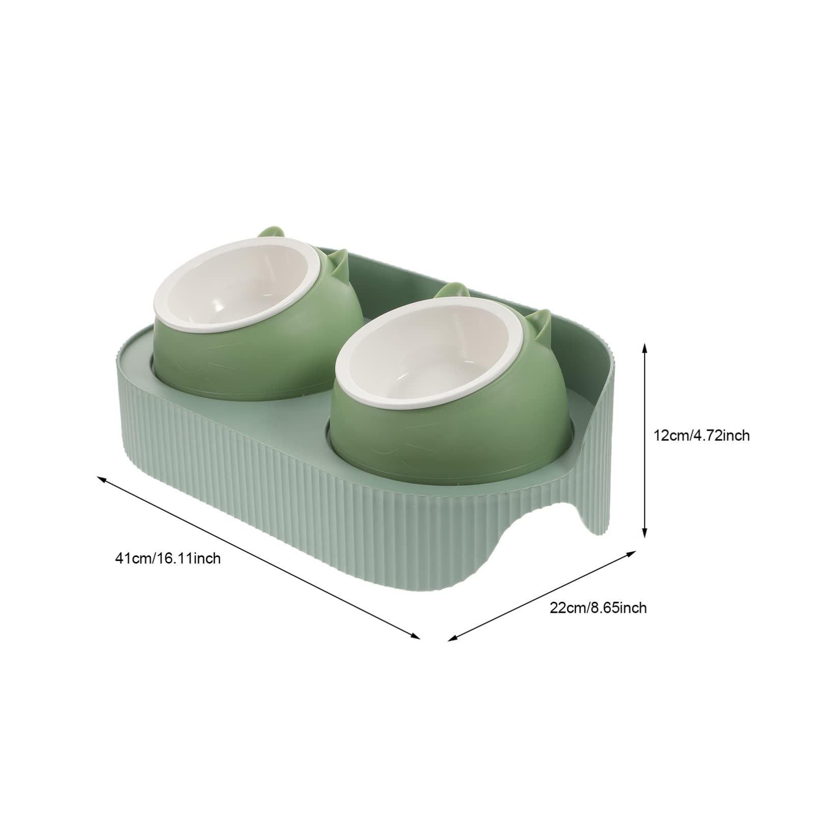 BESPORTBLE Comedero para Gatos y Perros De Antivoracidad Doble Cuenco Antideslizante Alimentador De Mascotas Protección Cuello para y Decoración del